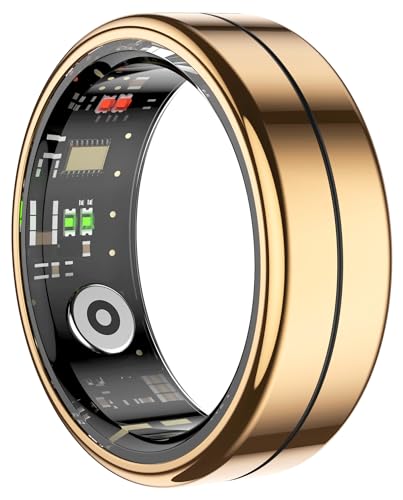 Smart Ring for Men Women Fitness Tracker Ring Health Smart Rings Heart Rate Monitor Sleep Tracker Calorie Step Counter Gesture Control Multi-Sport Modes Waterproof Compatible with iOS Android Phones