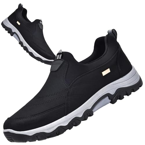 AEHO Scarpe sanitarie Uomo comode Camoscio per Camminata Antiscivolo Slip-on