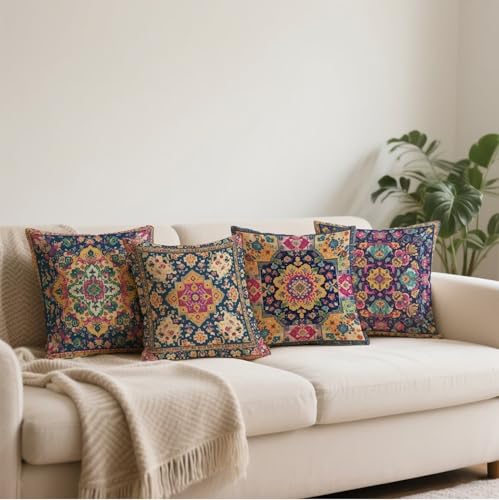 Coussin extérieur imperméable 50x50 en lin rétro robuste pour salon d'exception