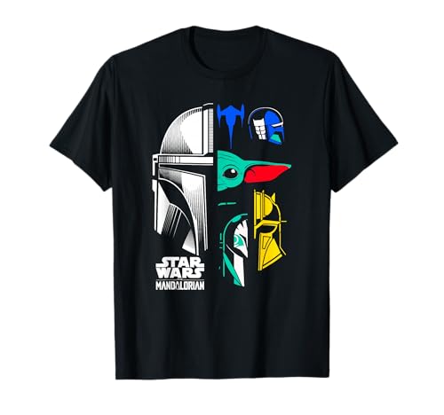 Mandalorian Star Wars t-shirt color block idée cadeau anniversaire pour fan de série