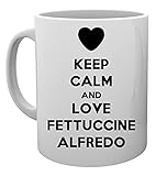 Gedruckt in Europa Keep Calm And Love Fettuccine Alfredo Kaffeebecher Tassen Mug Cup