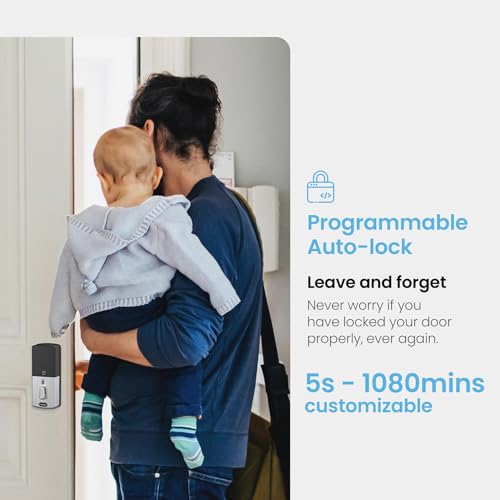 Lockly Access Touch, 3D Biometric Fingerprint Sensor, Retrofit Smart Lock, Turn Any Deadbolt Into a Smart Lock (Satin Nickel) thumbnail 5