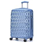 RMW Suitcase Large Hard Shell | Trolley Suitcases | 3 Digit Combination Lock| 4 Dual Spinner Wheels | Lightweight | Hold Check in Luggage | Aluminum Telescopic Handle (Ice Blue, Large 28")