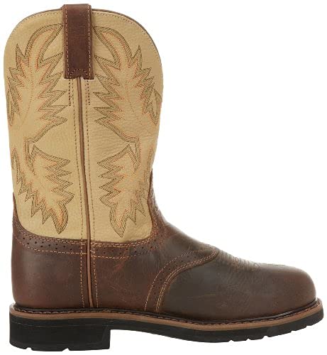 Justin Men's Superintendent Western Work Boot Steel Toe Brown 9 D #TOP3