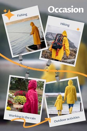 CREATMO US Waterproof Black Rain Jacket for Women - Lightweight Hooded Coat in Large - Image 5