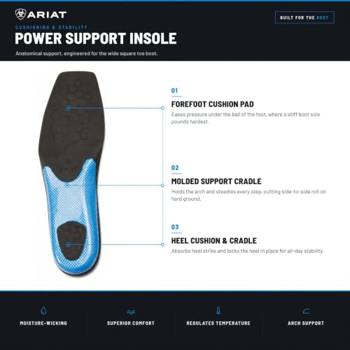 Plantilla Power Support Ariat para hombre talla 10 miniatura 2