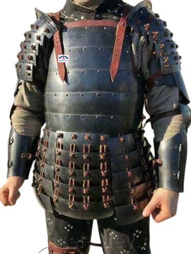 Japanese Samurai Costume, Knight Cuirass, Cosplay Pauldrons, Bracers, Medieval Half Body Armor, Samurai Armor For Halloween