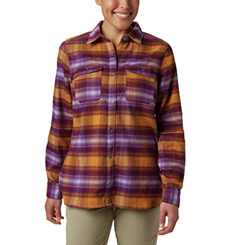 Columbia Women's Bryce Canyon Stretch Flannel, Dusty Iris Plaid, Small
