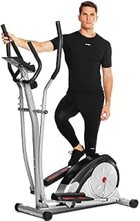 ANCHEER Elliptical MachineTrainer Indoor Eliptical Exercise Equipment Compact Machine with Digital Monitor