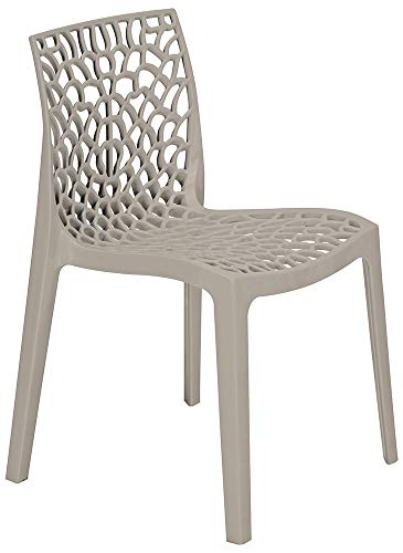Grandsoleil Upon Gruvyer – Silla apilable, Polipropileno, Yute, 51 x 52 x 81 cm