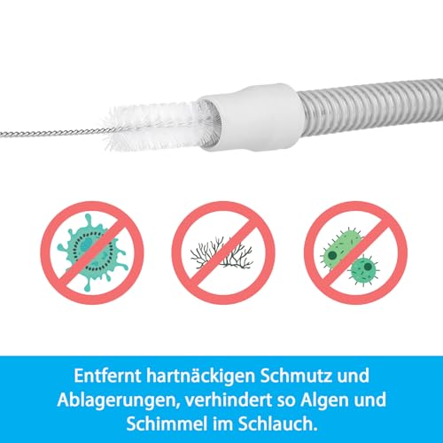 CPAP-Reinigungspaket SomnoSept – 1x CPAP-Reiniger SomnoSept 400 ml UND 1x oxyhero brush Edelstahl CPAP-Schlauchbürste 120 cm, 19 mm Durchmesser – Gründliche Reinigung von CPAP-Maske und CPAP-Schlauch