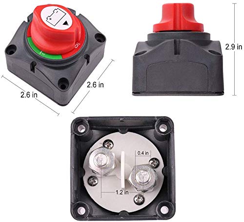 Batterie-Trennschalter 12V-48V Kit – 1-2-Both-Off Für Auto, Wohnmobil, Boot, 200A Dauerstrom