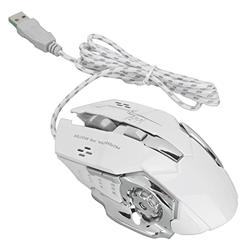 01 Ratón De Computadora Con Cable, Robusto Y Duradero El Mouse Con Cable Utiliza Un Diseño Aerodinámico Ergonómico Para El Hogar Y La Oficina Blanco 01 Ratón De Computadora Con Cable, Robusto Y Duradero El Mouse Con Cable Utiliza Un Diseño Aerodinámico Ergonómico Para El Hogar Y La Oficina Blanco