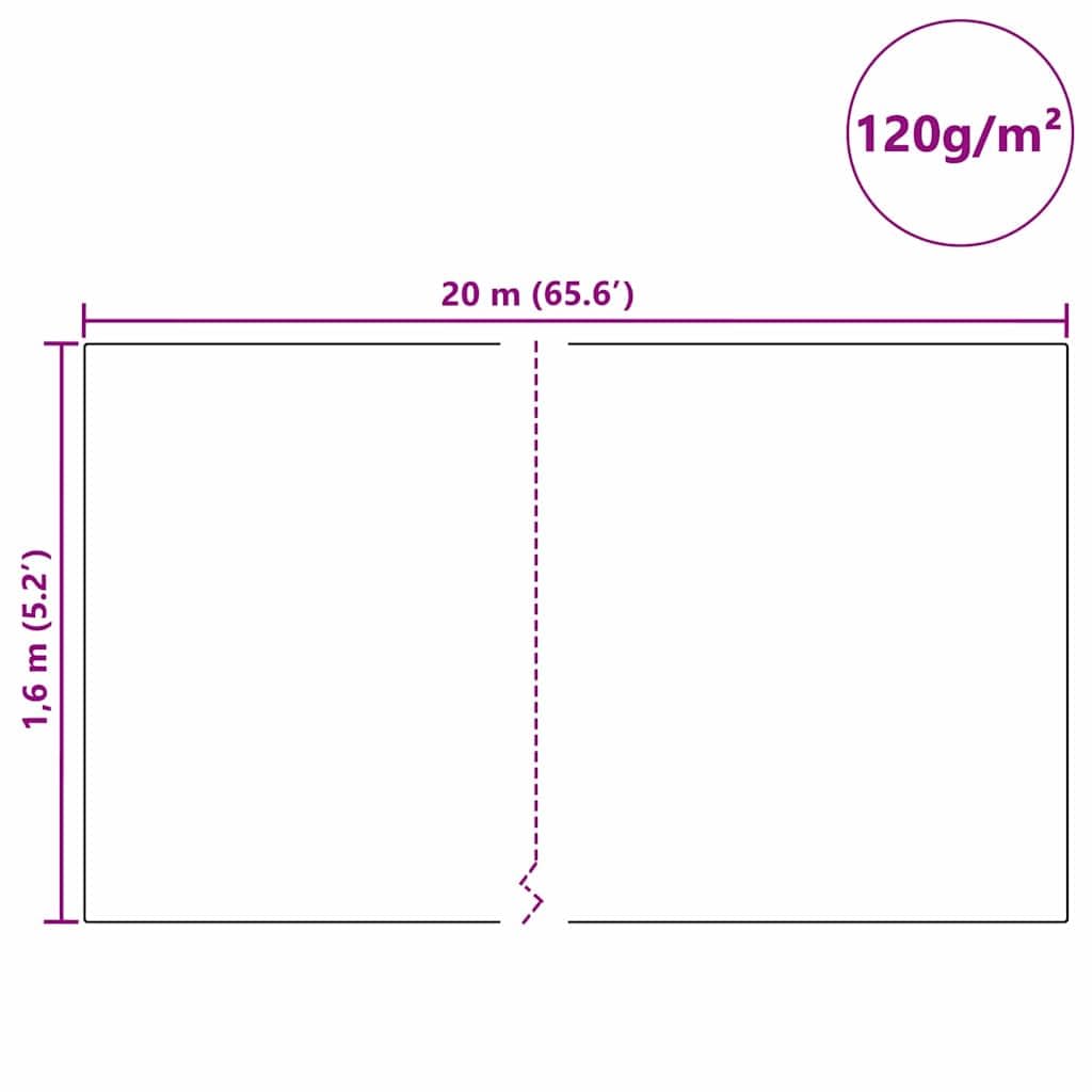 Tessuto antigelo in tessuto non tessuto, verde, 20 x 1,6 m, protezione invernale per piante, accessorio per la cura del giardino, per aiuola, balcone, terrazza, serra, resistente ai raggi UV