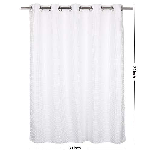River Dream RG-05A Hotel Grade No Hooks Needed Shower Curtain thumb #5