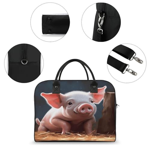 Bolsa Foolish Cute Pig1 Tote con cremallera y correa ajustable miniatura 6