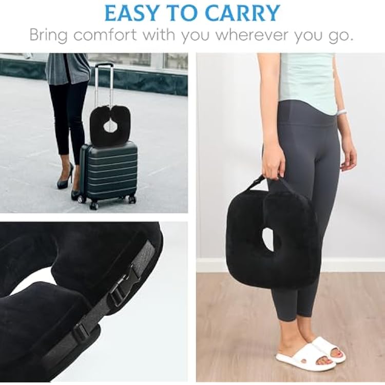 wefaner Donut Pillow Tailbone Pain Relief Bed Sore Pillow,Hemorrhoid Pillow,Butt Donut Cushion for Hemorrhoids,After Surgery,Pregnancy, Pressure Sores.