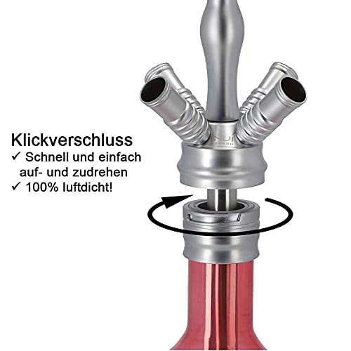 INVI Saros 500, 61cm, Klick, Shisha-Set, Geschenk-Set, Bundle mit TOM Gold Naturkohle & 1000w Kohleanzünder, Farbe… – Bild 3