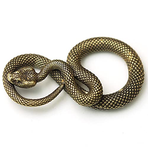 Vintage Tierfiguren Messing Schlangenstatue Chinesische Stil Tee Haustier Lebensechte Schlange Skulpturen Sammlung Figurine Wohnkultur