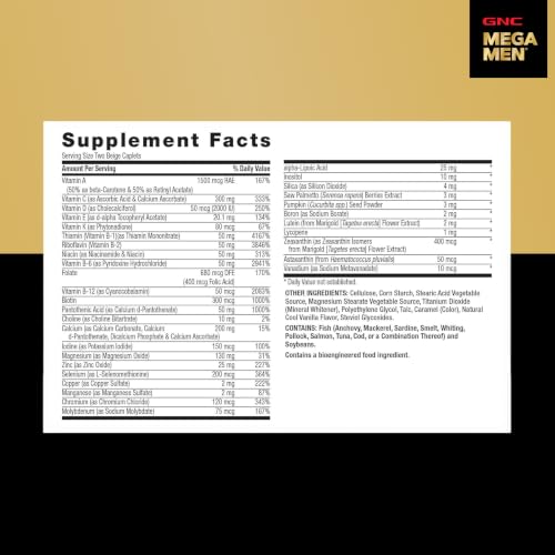 GNC Mega Men Performance & Vitality Vitapak Program V2, 30 Ct, 30 Servings