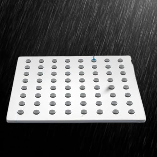 Image of Stainless Steel 304 Shower Head | 1Pc, 6 x 6In Size, Silver | Heavy Metal, Ultra Slim Square Luxury Bathroom Overhead Shower - Lesha