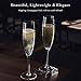 JBHO Champagne Glasses-Elegant Flutes-Gift-Box-Hand Blown Champagne Flutes Glass-100% Lead-Free Premium Crystal - Gift Idea for Wedding, Anniversary, Christmas,New Year-Set of 4-8oz, Clear