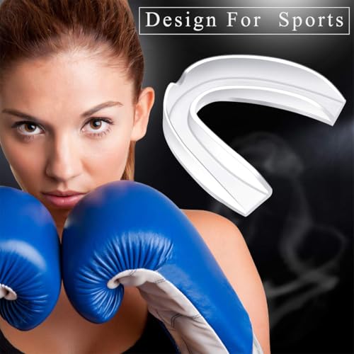 TEOZBLU 3 Stück Sport Mundschutz, Sport Zahnschutz, für Rugby, Boxen, Kampfsport, Hockey, MMA, Taekwondo und Mehr, Erwachsene