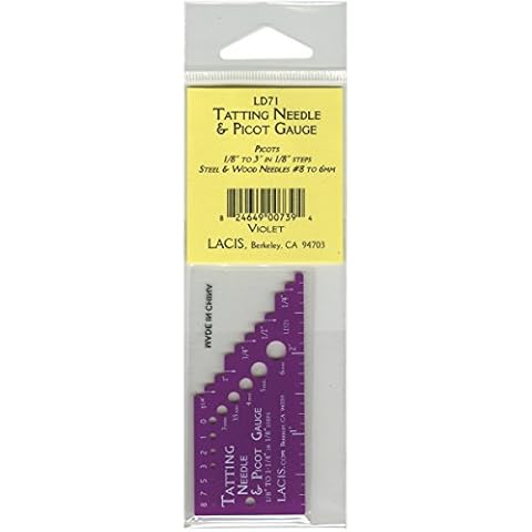 Lacis Tatting Needle and Picot Gauge Cover