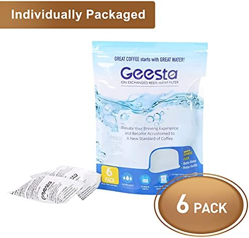 Premium 6-Pack Water Filters for Replacement Breville BWF100 with Ion Exchange Resin Inside, White