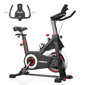 Exercise Bike, Indoor Cycling Bike with Comfortable Seat Cushion for Home Gym Use, Exercise Equipment with LCD Display & Tablet Holder Fitness Workout Cardio Training Machine
