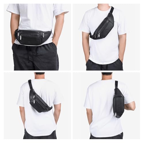 ZZNICK Genuine Leather Fanny Pack
