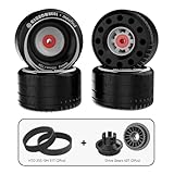 Maxfind Electric Skateboard Wheels All Terrain Off Road 72A Cloudwheel Galaxy 105mm Wheels, Set of 4, with HTD Belts and Drive Gears (Not Applicable to Hub Motor)