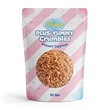Prime PLUS-YUMMY Crumbles Salted Caramel Dessert Topping, 10 lb. Bulk Resealable Bag - Sweet & Salty Caramel Flavored Crumbles for Ice Cream, Donuts, Cupcakes, Brownies & Baked Goods