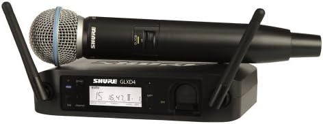 Shure Sistema de microfone GLXD24/B58 com receptor GLXD4 e transm...