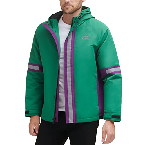 Image of DKNY mens Dkny Men's Taslan Performance Hoody With Reflective Detail