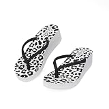CLEIKS WWC260251 IT Zomersandalen met sleehak, vrijetijdsschoenen voor dames, luipaard, 36 EU