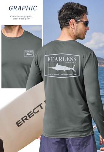 Image of Mens UPF 50+ Rash Guard Quick Dry Lightweight Summer UV Sun Protection Long Sleeve Swim Shirt (S-XXL)