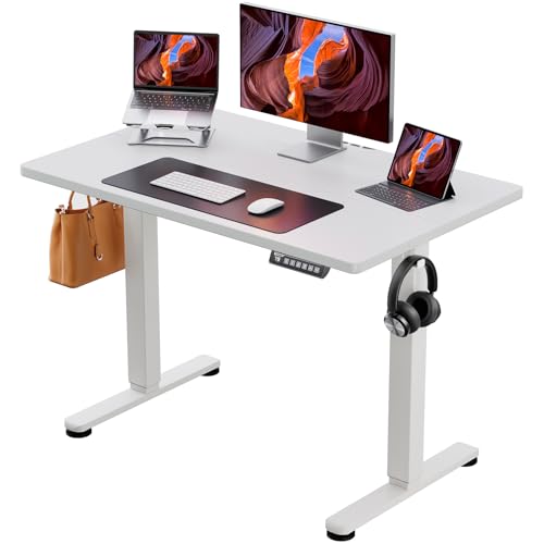ErGear Elektrisch Höhenverstellbarer Schreibtisch 100 x 60 cm, Schreibtisch Höhenverstellbar mit 4-Gedächtnis-Smart-Pult für Home-Office mit Verbindungsplatte ErGear Elektrisch Höhenverstellbarer Schreibtisch 100 x 60 cm, Schreibtisch Höhenverstellbar mit 4-Gedächtnis-Smart-Pult für Home-Office mit Verbindungsplatte