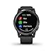 Garmin 010-02174-11 Vivoactive 4 Smartwatch Black/Stainless Bundle with 1 YR CPS Enhanced Protection Pack