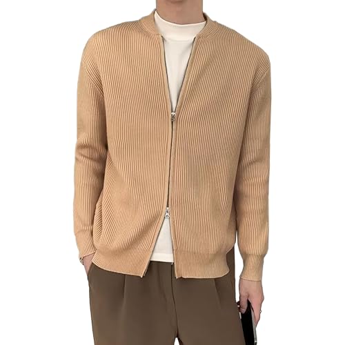 Men's Full Zipper Knitted Casual Sweater Cardigan Lightweight Loose Fit Sweater RegularFashion Fall Winter Sweaters