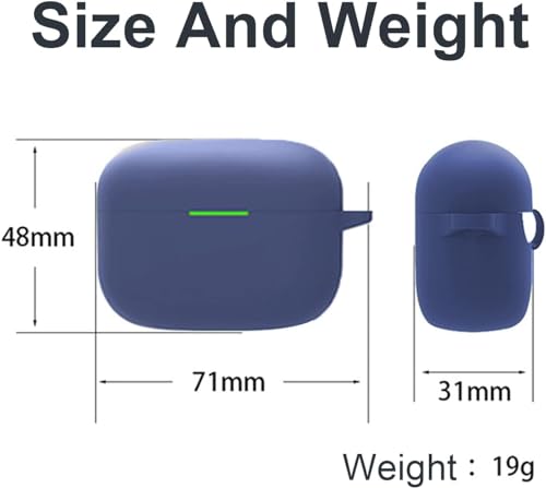 Image of Silicone Cover Compatible for Sony Linkbuds S WF-LS900N Bluetooth Earbuds case - Shockproof, Anti-Slip Sony linkbud s case (Earbuds and Charging Cover not Included) (Dark Blue)