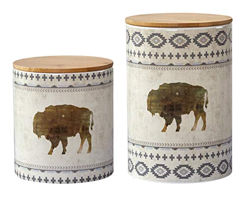Paseo Road Free Spirit 2 Piece Aztec Ceramic Canister Set