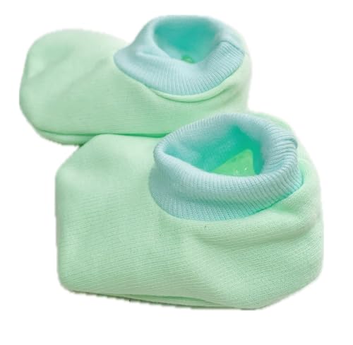 Image of VIN Newborn Baby Boy - Girl Cotton Mittens Floral Bow Design Caps Gloves Booty Combo Pack of 2 Pair for 0 to 6 Months |Parent Infant Apron Gift Set