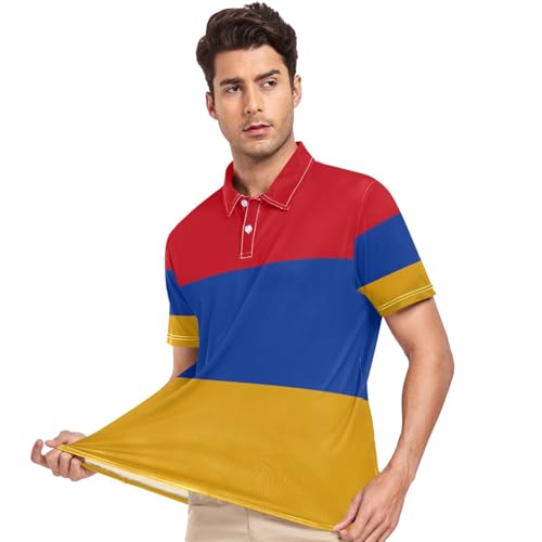 Polo à manches courtes extensible et anti-transpiration pour homme actif