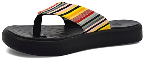 SoftScience Skiff Canvas Printed UC0009LSB Chaussures Femme, Label Stripe/Black, Size US 3-5/Size 35-36