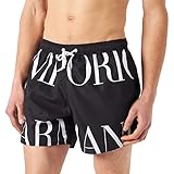  Emporio Armani Swimwear Swimwear Boxer Embroidery Logo, Traje de baño Hombre, Placed Macro Logo Bk, 52