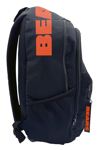 Image of NFL Chicago Bears Backpack - Triple Stripe Wordmark Design with Keychain