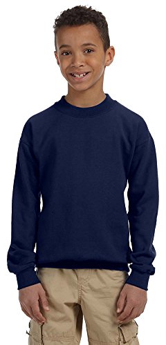 Gildan 18000B Youth Fleece Crew SweatShirt - Navy - XS