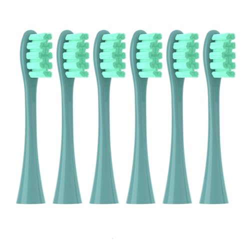 4/6�̌����p�w�b�h�AOclean�AX/X PRO/ Z1/ F1�O���[�u���V�w�b�h�Ή��A�\�t�g�f���|���\�j�b�N���u���V�|���@�p�уm�Y��(6PCS Green)
