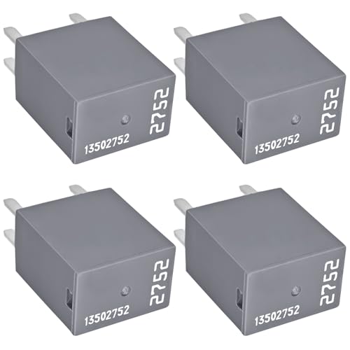 Relay 13502752 (Set of 4), 12VDC 30A 4 Pins Multi-Purpose OEM Relay Compatible for GM Chevy Cadillac Seville SLS SRX CTS ATS